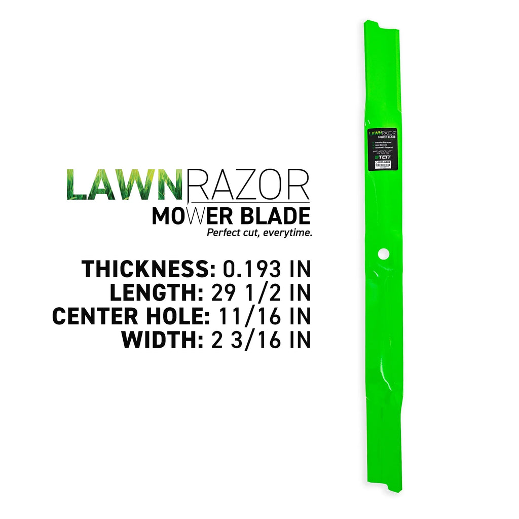 8TEN LawnRAZOR Blade John Deere SX95 SX85 STX38 30-inch M89454 High Lift 810-CBL2603D