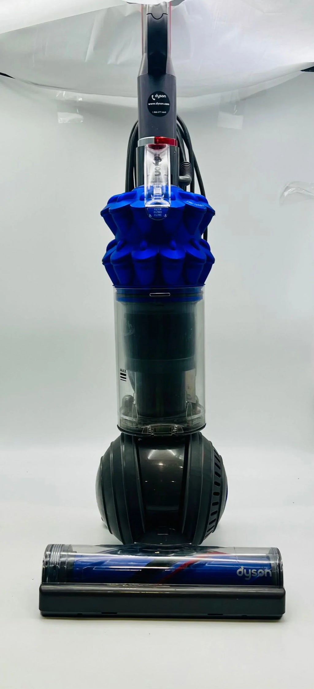 Open Box Dyson DC50 Ball Compact Allergy Upright Vacuum 209456-02 Iron/Blue