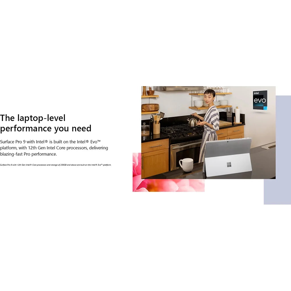 Microsoft Surface Pro 9 (2022), 13" 2-in-1 Tablet/Laptop, 5G Connectivity, Thin and Lightweight, Faster SQ3 Processor Multi-Tasking, 8GB RAM, 128GB Storage with Windows 11, Platinum - (Open Box)