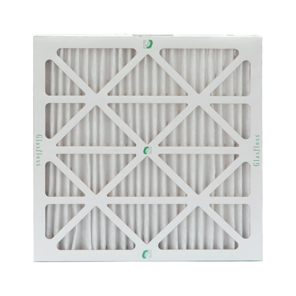 12 Pack of 24x24x2 MERV 10 Pleated 2" Inch Air Filters by Glasfloss. Actual Size: 23-3/8 x 23-3/8 x 1-3/4