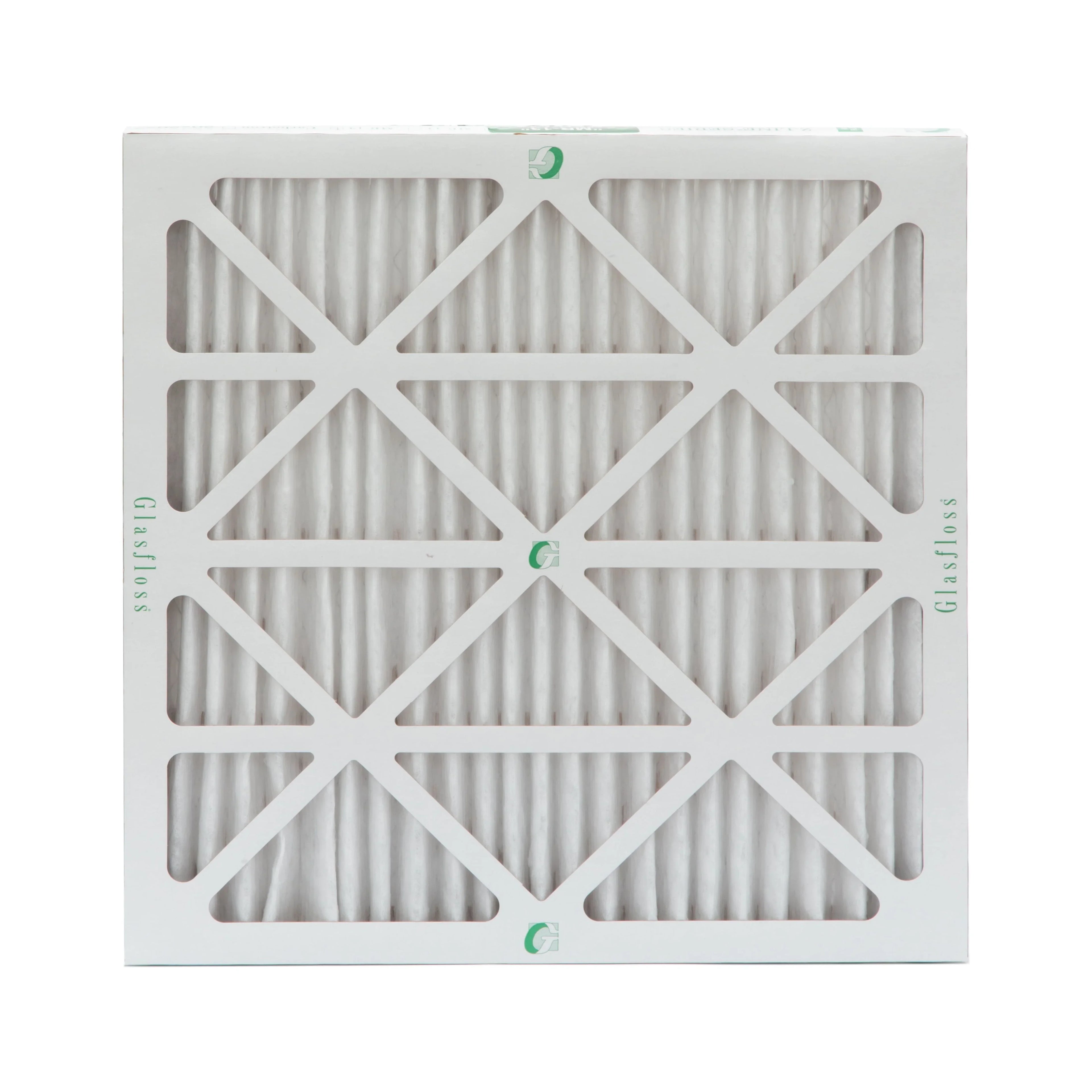 12 Pack of 24x24x2 MERV 10 Pleated 2" Inch Air Filters by Glasfloss. Actual Size: 23-3/8 x 23-3/8 x 1-3/4