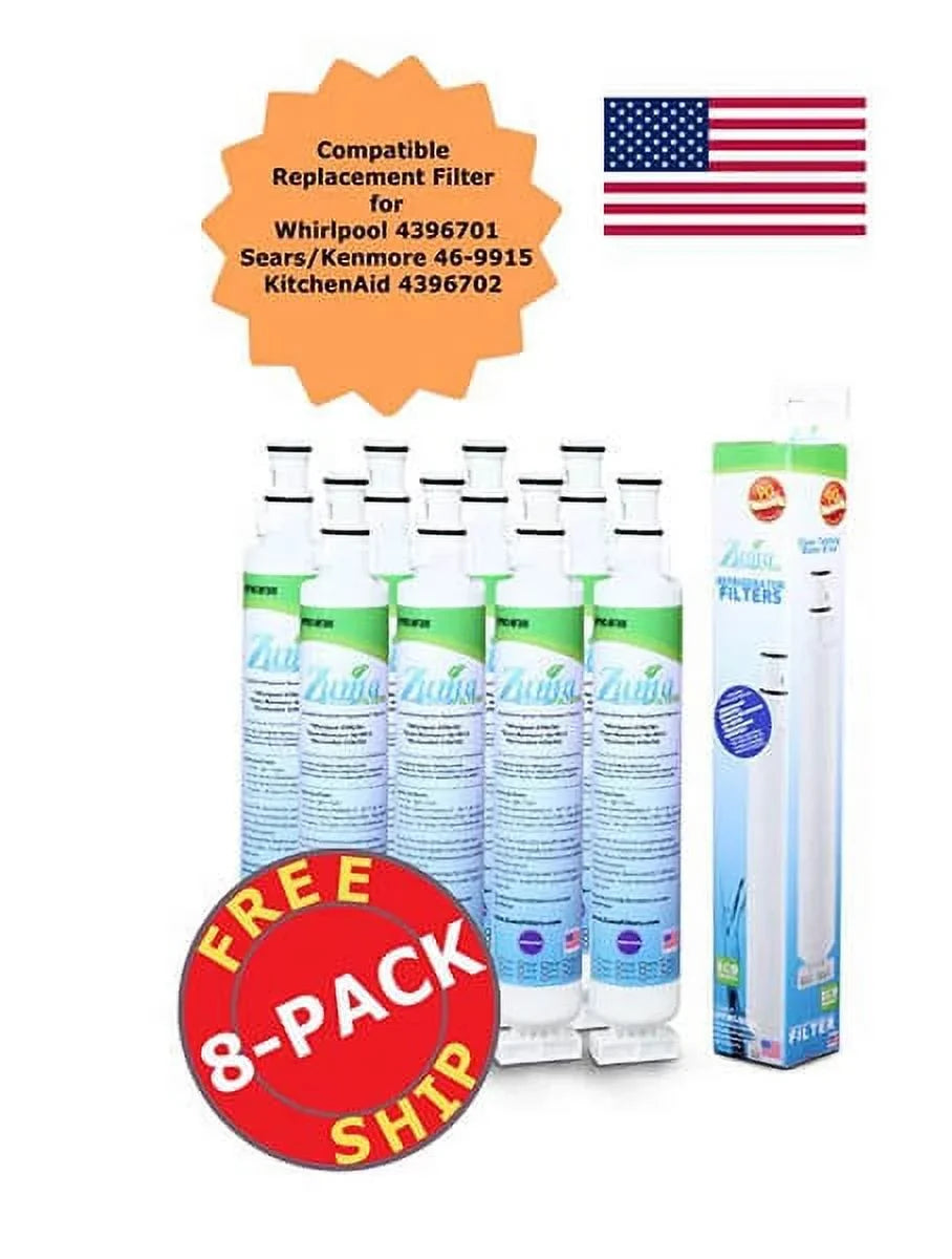 ZUMA Brand , Water and Ice Filter , Model # OPFW3-RF300 , with Whirlpool® WF-L200 - 8 Pack - Made in U.S.A.