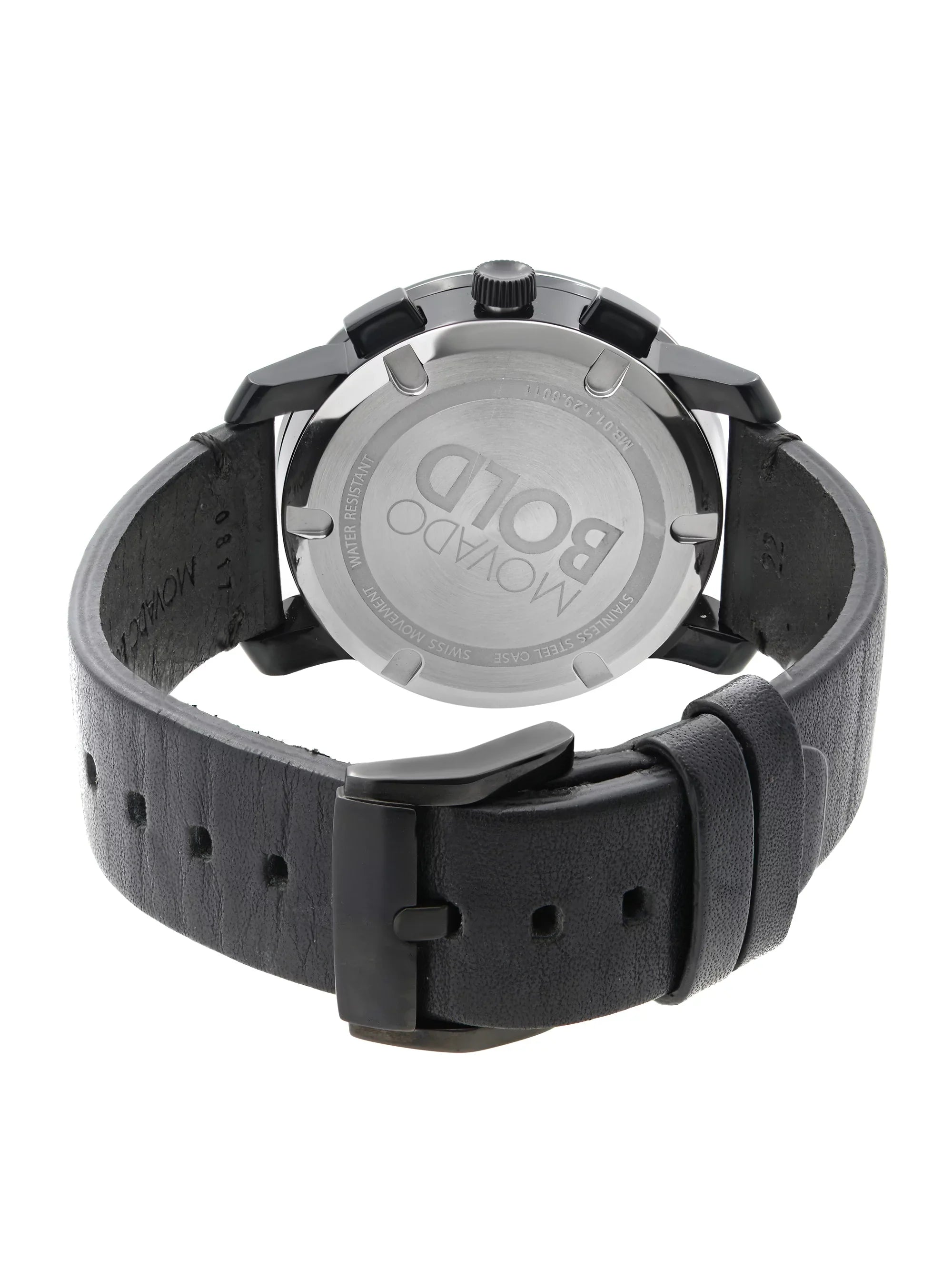 Movado Bold Chronograph Ion-Plated Steel Black Dial Quartz Mens Watch 3600337