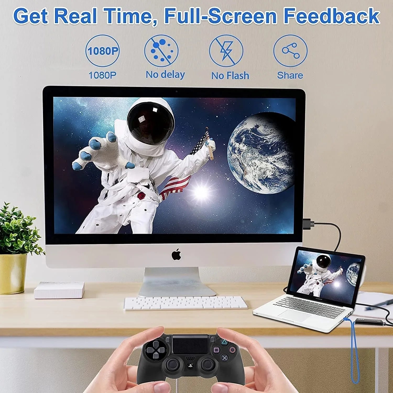 Capture Card, 4K Audio Video Capture Card, USB 3.0 Capture Adapter 1080P 60FPS Video Recorder Device Game Recording, Works , Streaming Live,Support X-Box/OBS/Camera/PC
