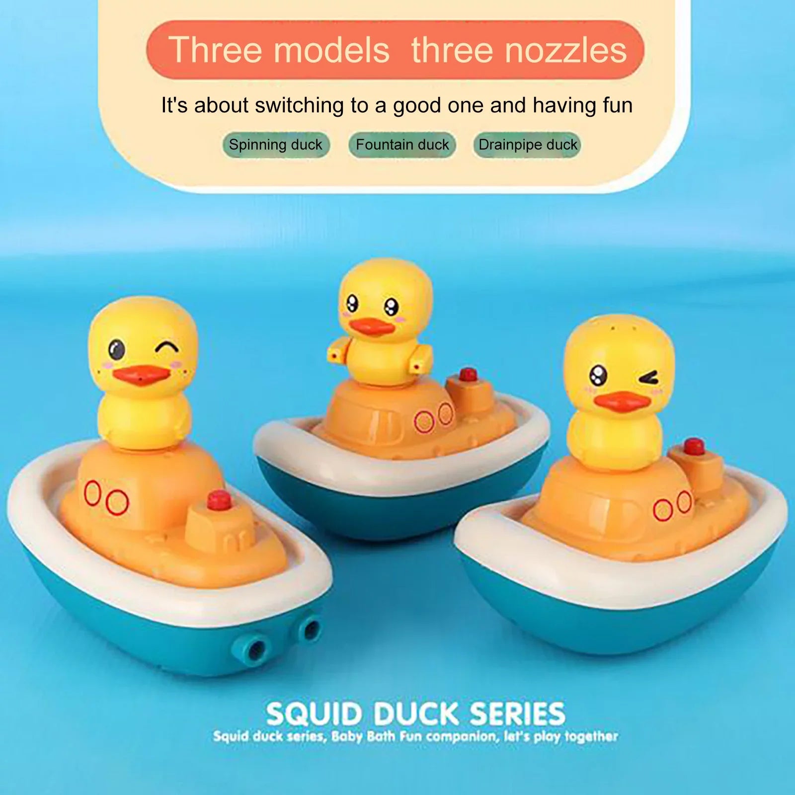 YHAIOGS Baby Shower TOys, Electric Water Spray TOys, 3 Kinds of Revolving Ship Ducks