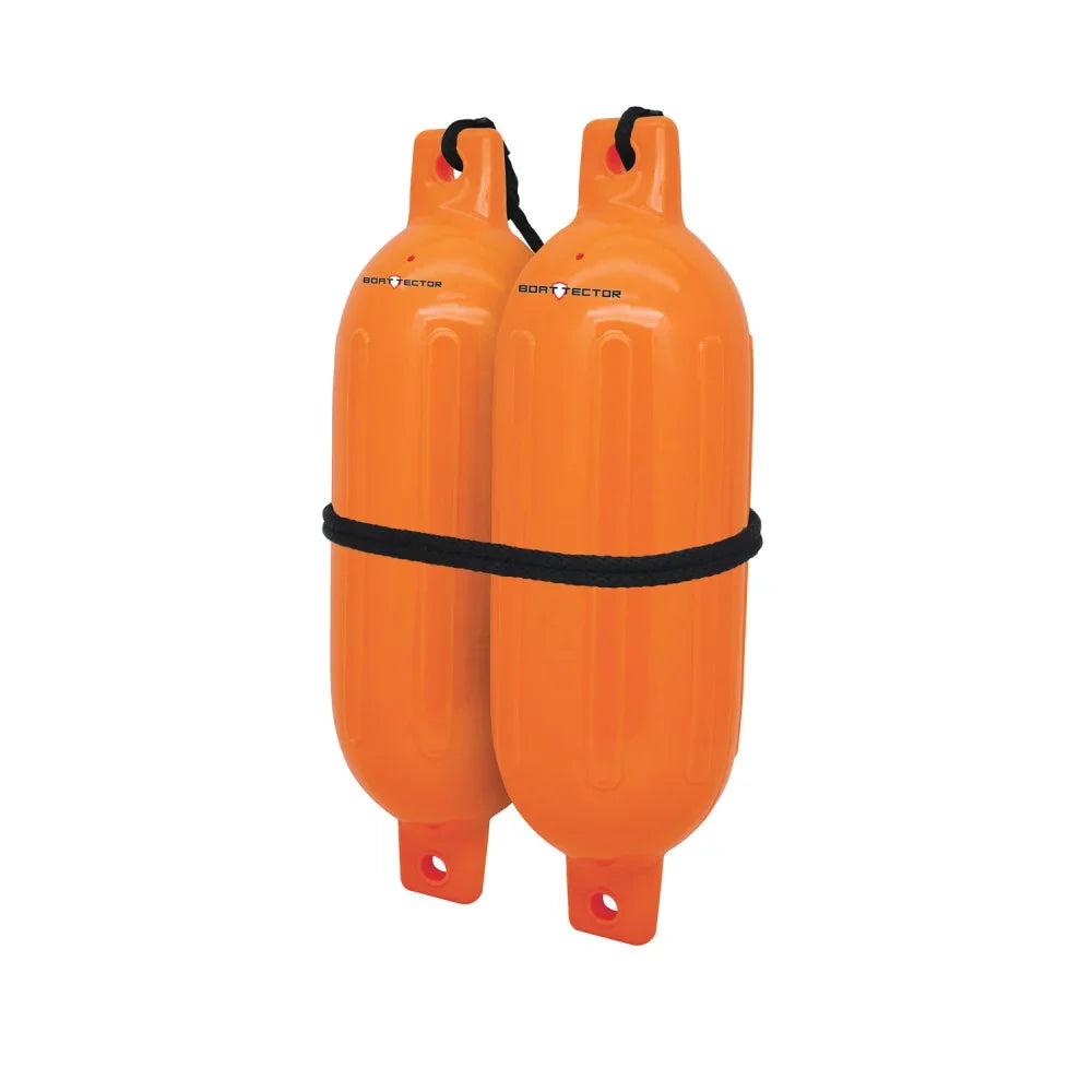 Extreme Max 3006.7581 Vessel Inflatable Fender Value 2-Pack - 4.5" x 16", Neon Orange