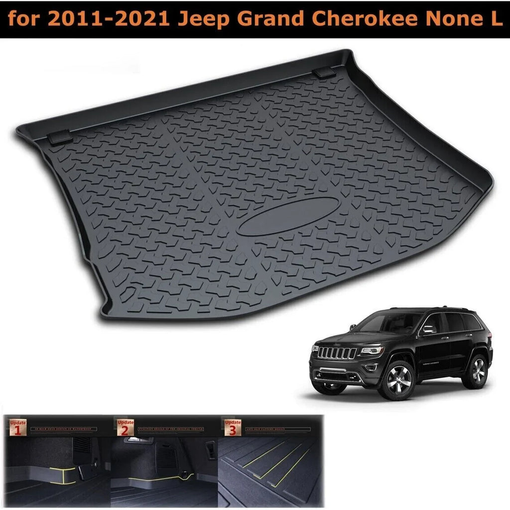 Easy to Clean 2011-2021 Jeep Grand Cherokee TPO Rear Cargo Trunk Mats Liner