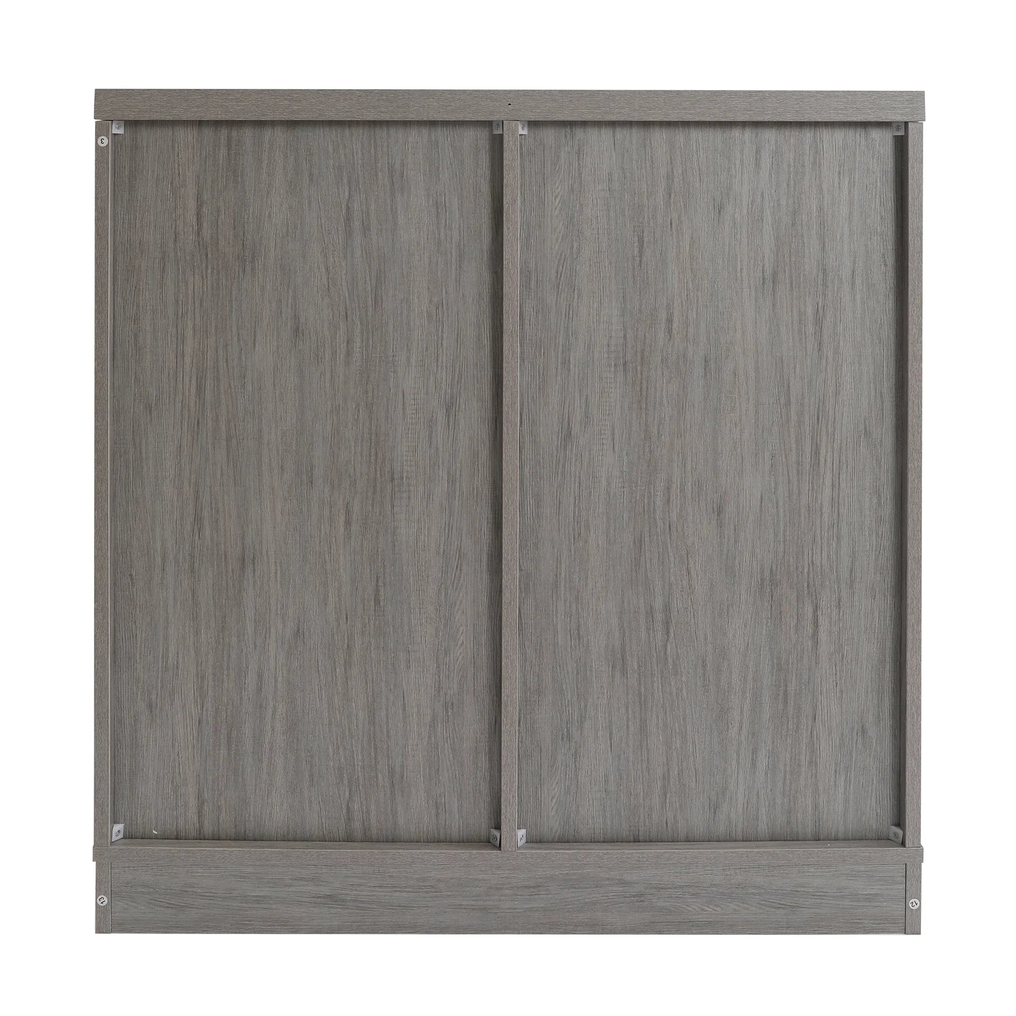 ABBSR Gray Wooden Wine Bar Storage Cabinet with Glass Holder,Wine Rack,Large Table Decor