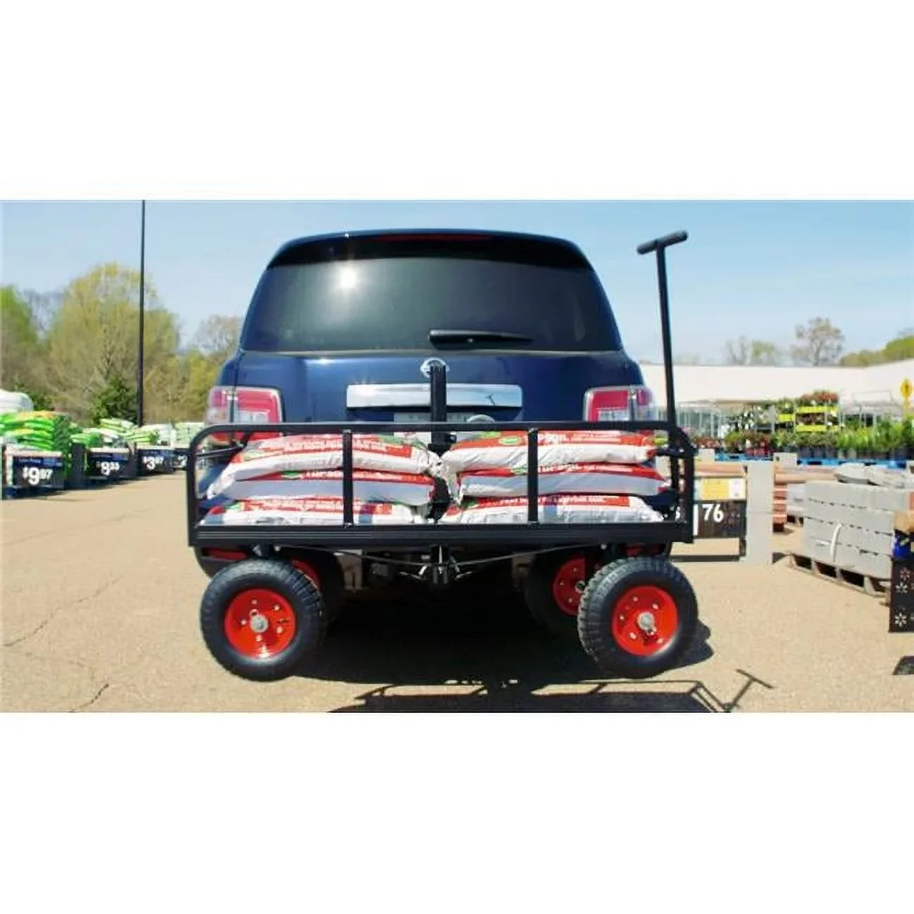 Excellent Day HNGC-350 Hitch Mount Cargo Rack Wagon with Wheels