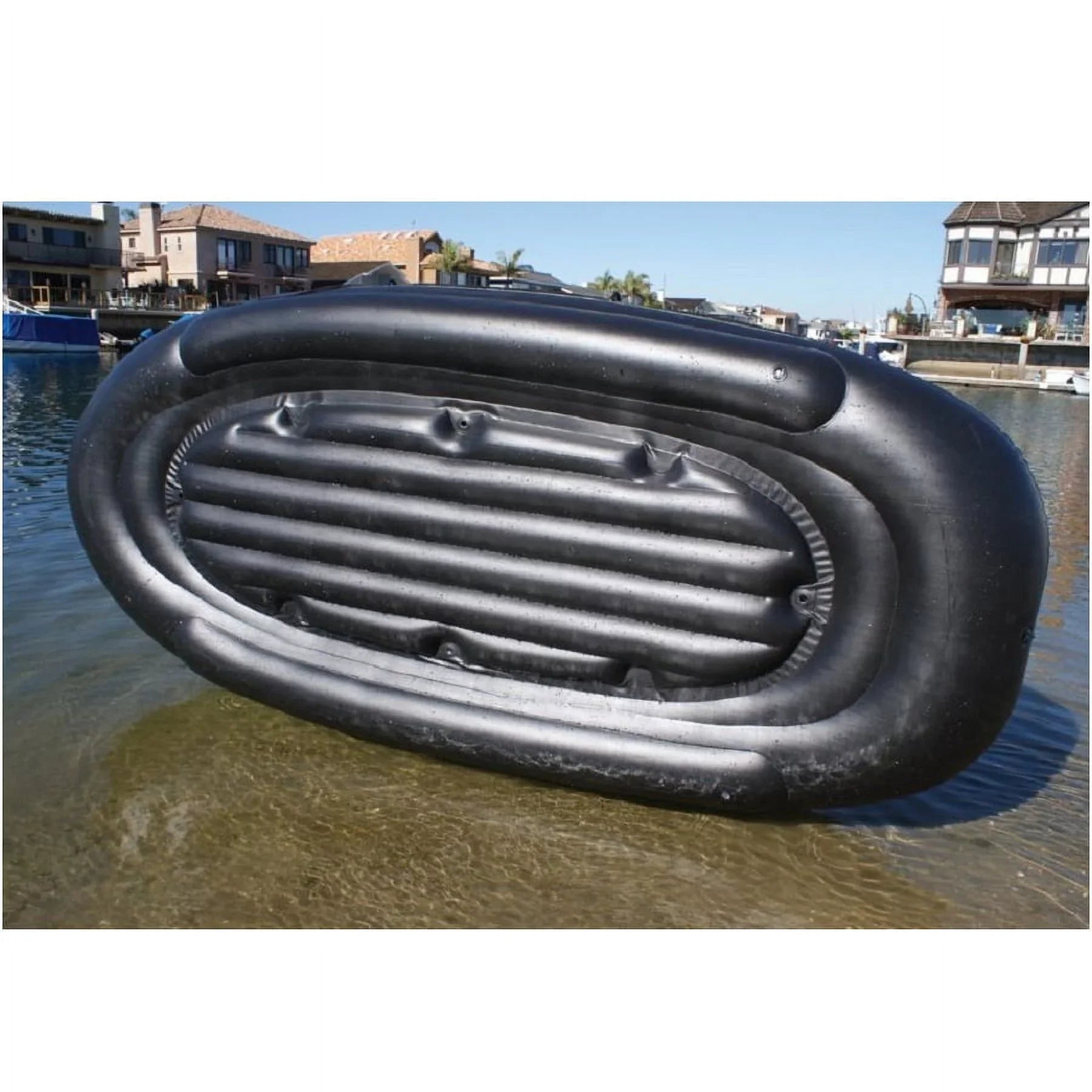 Swim Central 6-Person Inflatable Fishing Watercraft Float -12' - Black and Green