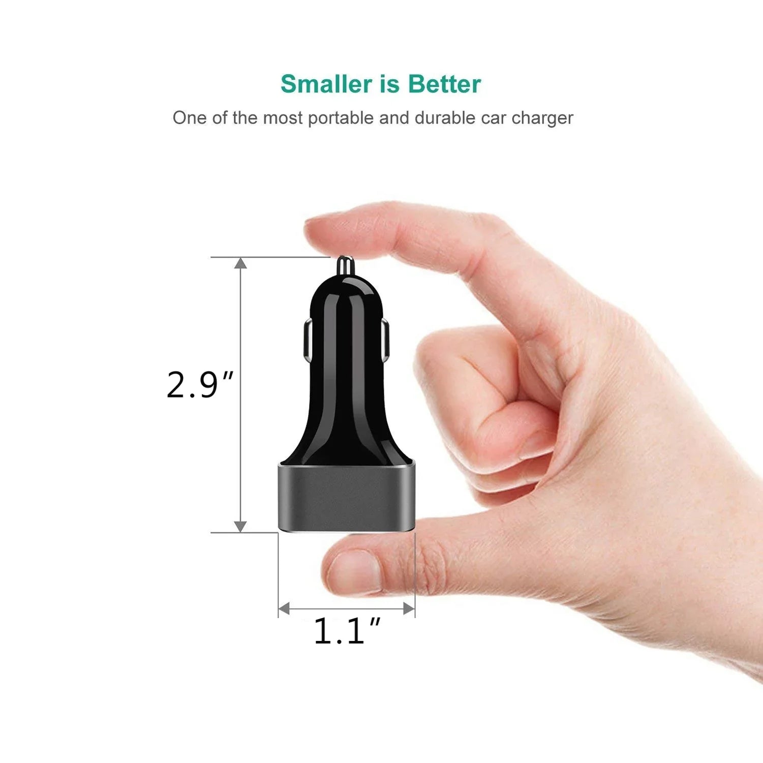 2-Port USB 36W Quick Car Charger w Cord Charger 6ft USB Cable M8J Blackberry Motion, Key2, KEYone, LE - BLU G9, Vivo XI Plus 5 - CAT S61 S48c - Coolpad Legacy - Essential Phone (PH-1)