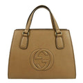 Pre-owned GUCCI Soho Leather Top Handle Hobo Bag Beige 607722