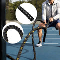 NK 49.2ft Length, Heavy Jump Rope Skipping Rope Workout Battle Ropes Total Body Workouts Power Improve Strength Building Muscle Mens/Womens