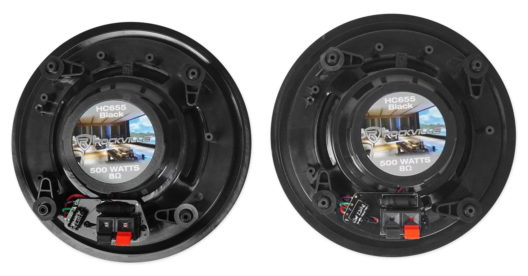 Rockville SINGMIX 5 Bluetooth Home Receiver Amp+(4) 8" Black Ceiling Speakers