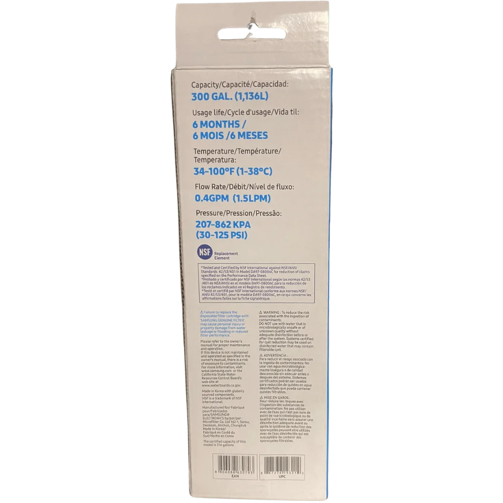 4-Pack Replacement DA97-17376B HAF-QIN/EXP Refrigerator Water Filter New, Sealed