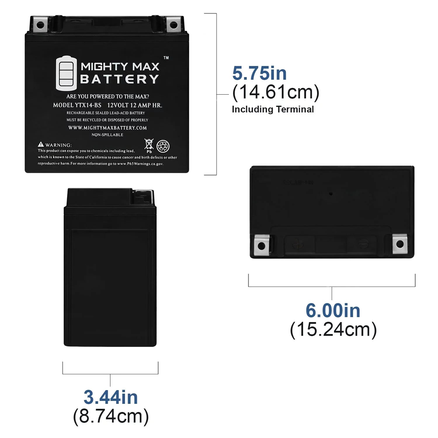 YTX14-BS Battery Replacement BMW F800ST, GS, GT, R, ADV 07, 17-18