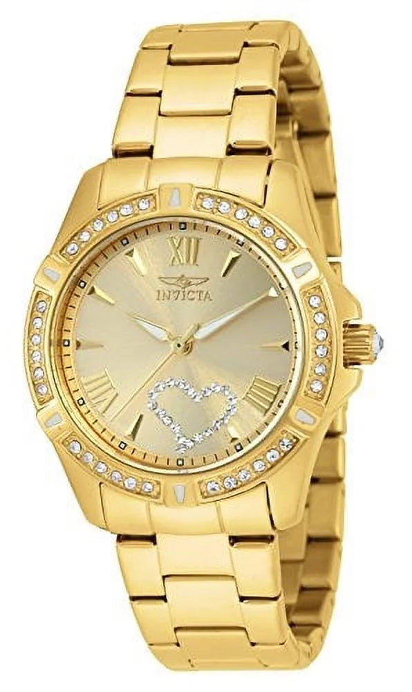 INVICTA Watch 21384 Stainless Steel Quartz Female Gold