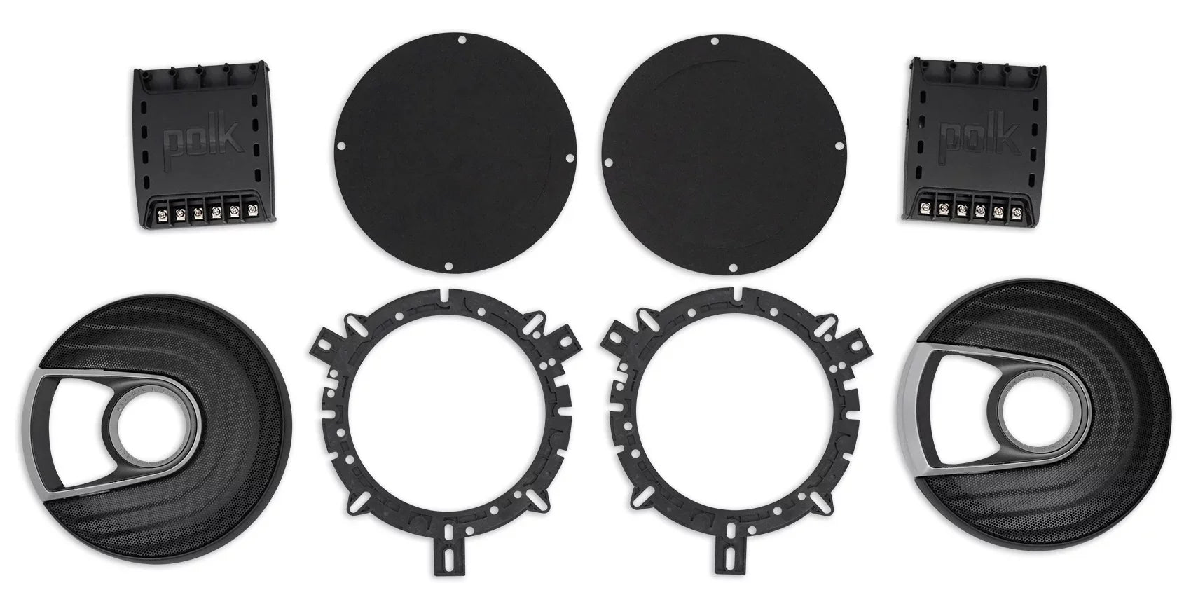 Polk Audio MM6502 6.5” 750w Component Car/Marine/ATV/Motorcycle Speakers+Rockmat