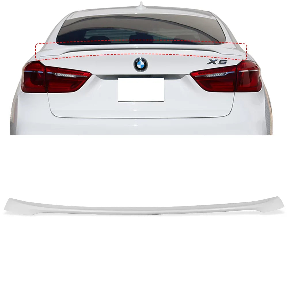 Ikon Motorsports with 15-19 BMW F16 F86 X6 Permance Trunk Spoiler Painted #A96 Mineral White Pearl