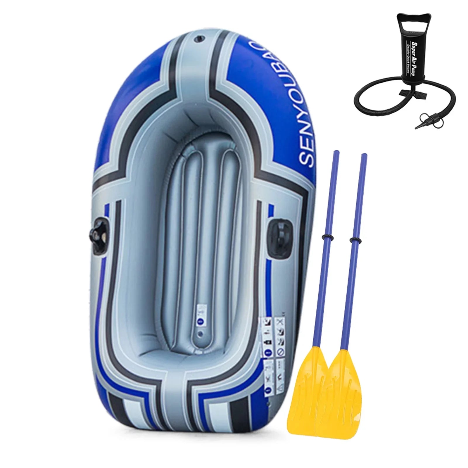 Tomshine Inflatable Ship Inflatable Rafts Portable Thicken PVC Vessel with Air Pump Paddle