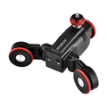 Andoer Video Dolly,Adjustable Speed 3-Wheels Motorized Slider L5i Dolly 3-Wheels Motorized Car Mobile APP Video Auto Dolly Auto Dolly 3-Wheels Slider Dolly Car APP Time-Lapse Line Wireless dsfen