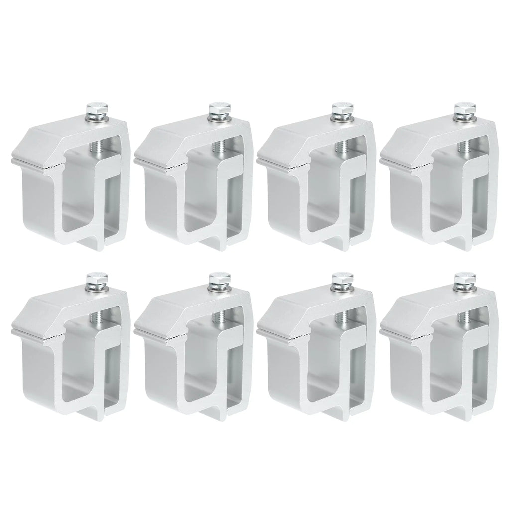 Unique Bargains 8 Pcs Truck Bed Cap Mount Clamps Camper Shell Clips Fit Chevy Silverado 1500 2500HD Silver Tone