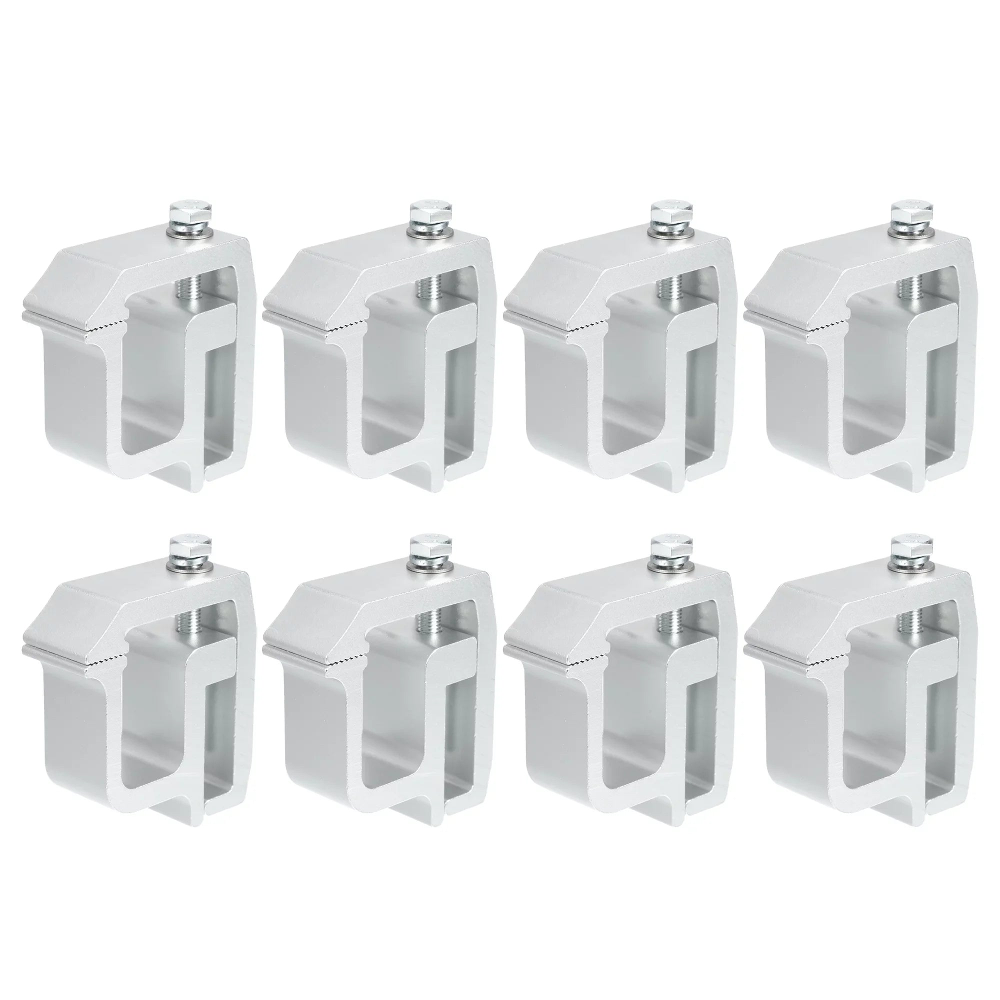 Unique Bargains 8 Pcs Truck Bed Cap Mount Clamps Camper Shell Clips Fit Chevy Silverado 1500 2500HD Silver Tone