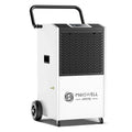 Moiswell 170 Pints Commercial Dehumidifier with Pump and Drain Hose - Excellent Industrial Site, Basements, Water Damage Unit Large Spaces up to 7,500 Sq Ft - Auto Defrost, Memory Starting
