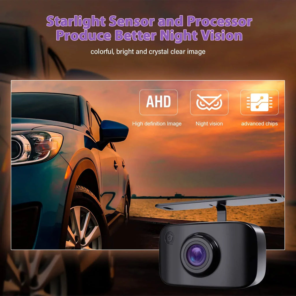 eRapta ERT11 Backup Camera, Rear View Reverse Camera Car Truck Pickup SUV RV Van HD License Plate Front Rear Camera