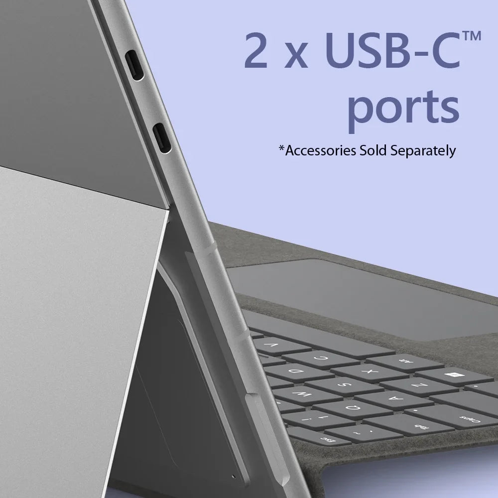 Microsoft Surface Pro 9 (2022), 13" 2-in-1 Tablet/Laptop, 5G Connectivity, Thin and Lightweight, Faster SQ3 Processor Multi-Tasking, 8GB RAM, 128GB Storage with Windows 11, Platinum - (Open Box)