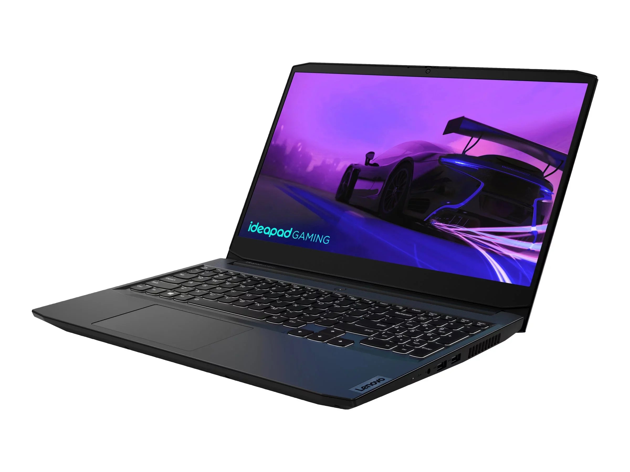 Lenovo IdeaPad Gaming 3 15ACH6 82K2 - 180-degree hinge design - AMD Ryzen 7 - 5800H / up to 4.4 GHz - Win 10 Home 64-bit - GF RTX 3050 - 16 GB RAM - 512 GB SSD NVMe - 15.6" IPS 1920 x 1080 (Full HD) @ 120 Hz - 802.11a/b/g/n/ac/ax - shadow black - kb