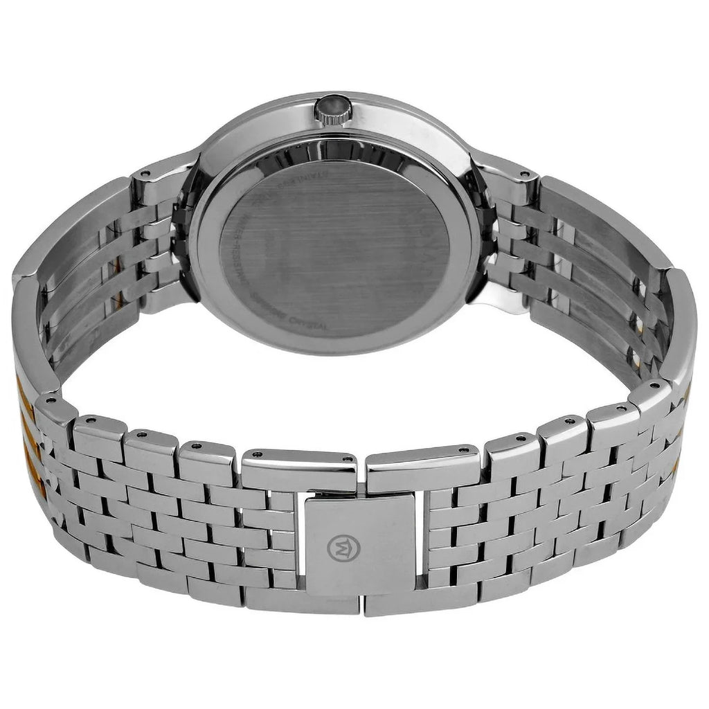 MOVADO 0606962 ESPERANZA BLACK DIAL TWO TONE STAINLESS STEEL MENS WATCH