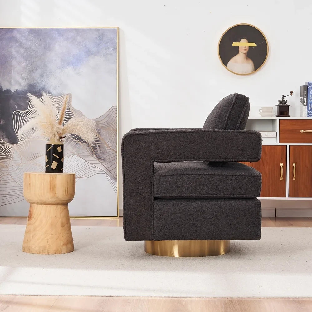 Yone jx je Swivel Barrel Chair Living Room,360 Degree Swivel Club Modern Accent Single Sofa Chair, Small Leisure Arm Chair Nursery, Hotel, Bedroom, Office