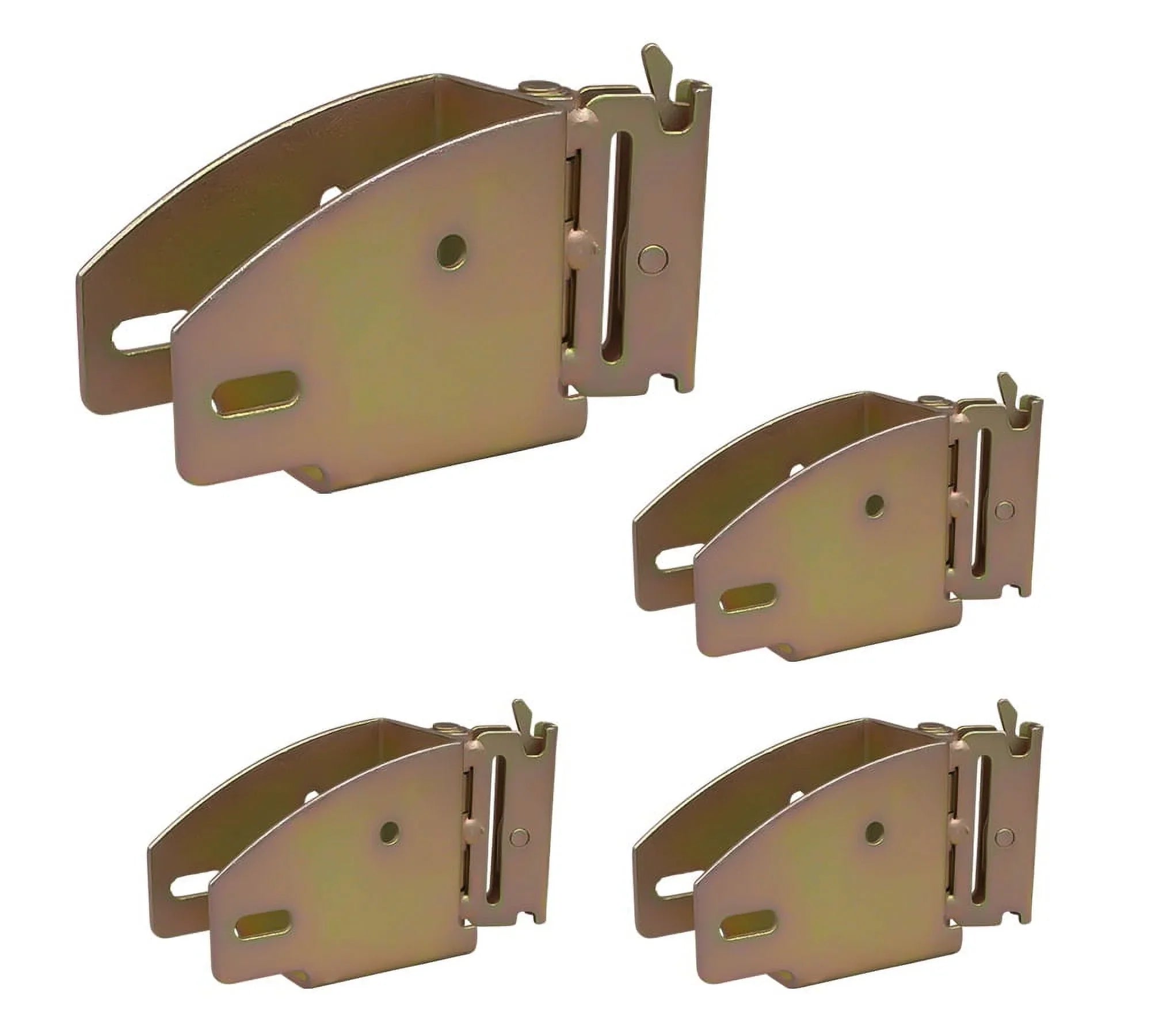 (4 Pack) E-Track Wood Beam Socket Shelf Brackets w/ Rotating Hinge - E Track Bracket 2x4 & 2x6 Wood Beams Fitting in Truck, Enclosed Trailer, Cargo, Van - E-Track Accessories & Rail System