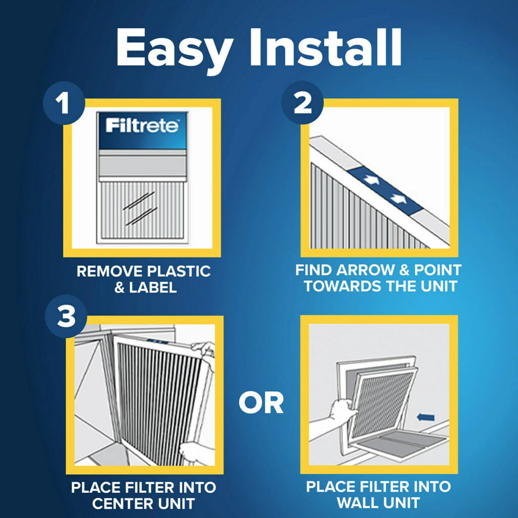 Filtrete 17.5x23.5x1 Air Filter, MPR 1000 MERV 11, Allergen Defense, 4 Filters