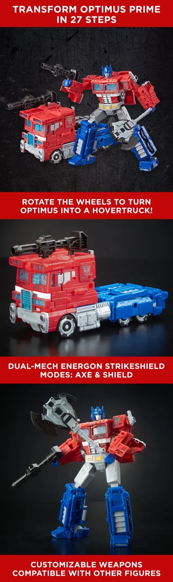 Transmers Generations Siege Voyager Class WFC-S11 Optimus Prime