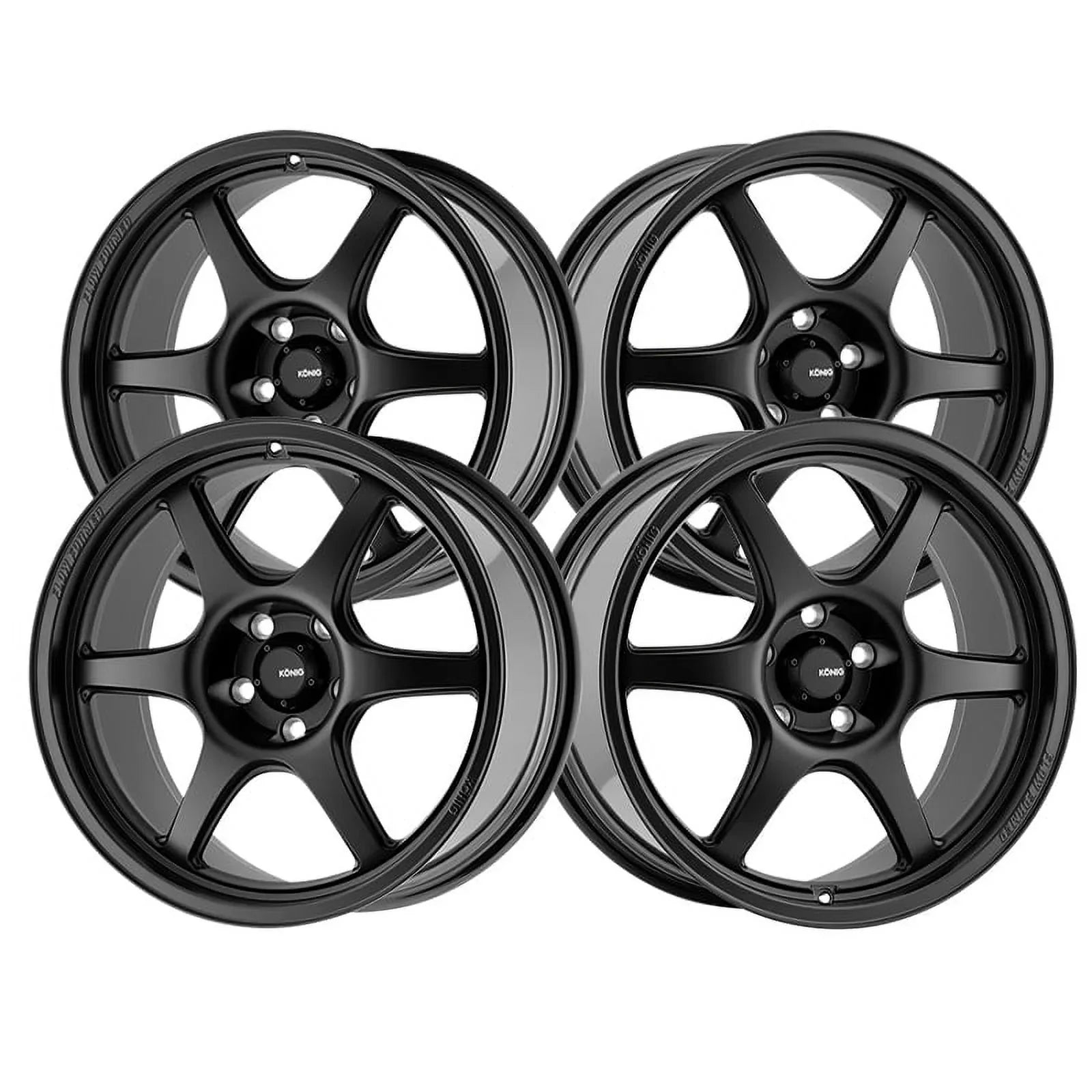 17x8 Konig 106B Hexam Matte Black Wheel 5x114.3 (38mm)