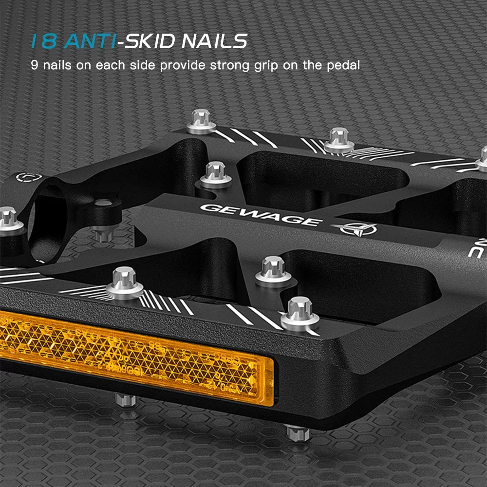Bike Pedals Aluminum Alloy Pedals with Reflectors Mountain Bike Pedals Cycling Pedals Platm