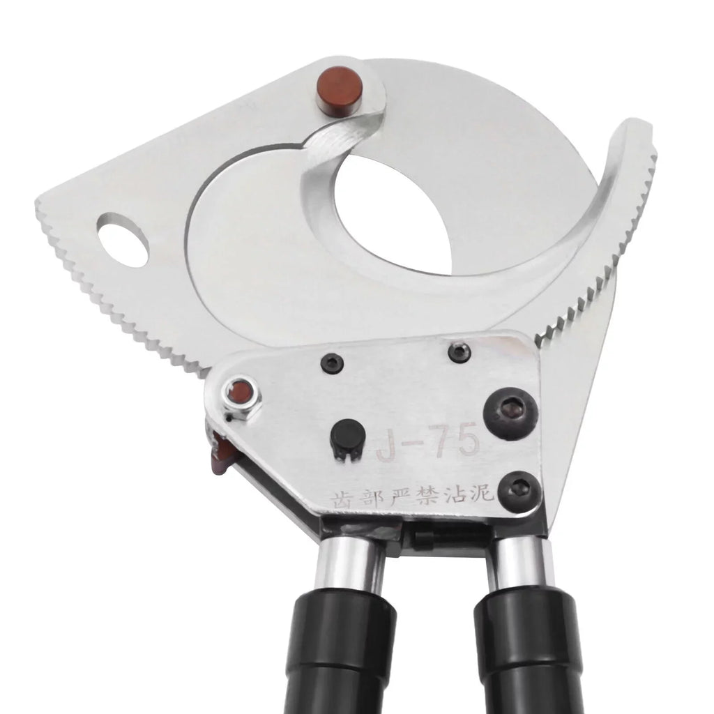 J75 Heavy Duty Ratchet Cable Cutter Cut Φ75mm For Cutting Aluminum, Copper Ratchet Cable Cutter Ratcheting Cutter Heavy Duty Wire Cutter Cut up to Φ75mm Ratchet Cable Cutter Cuting Tool