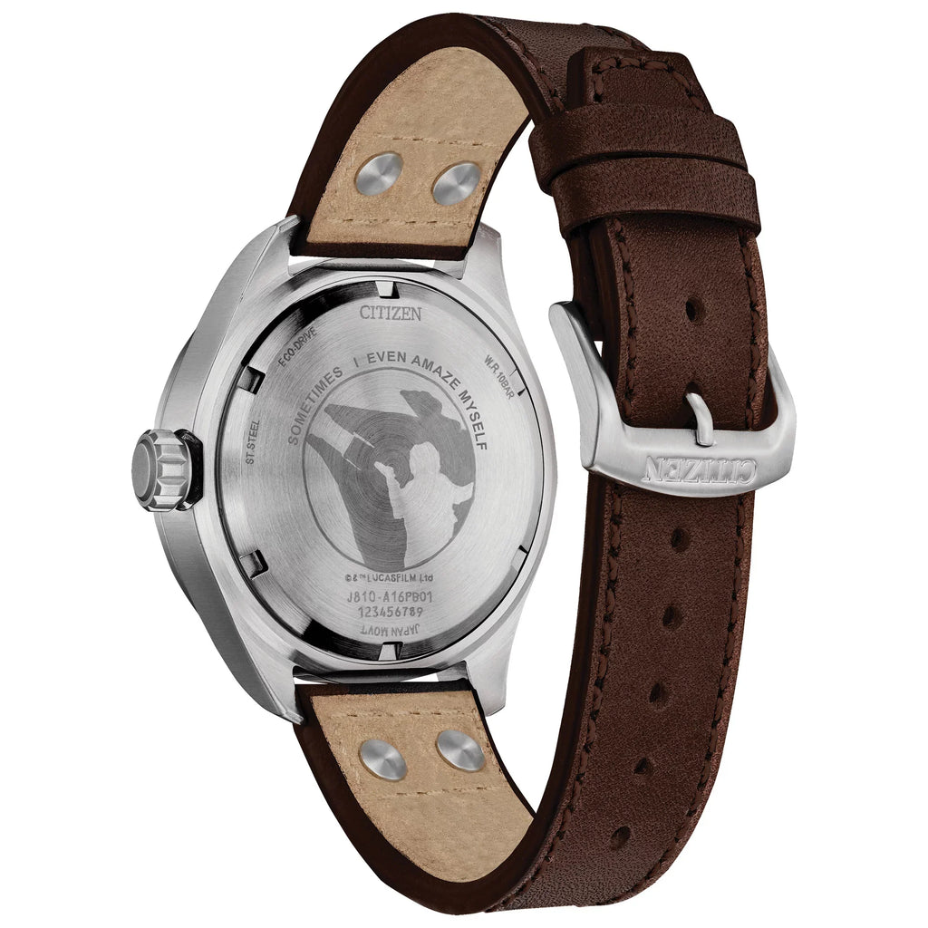 Citizen Men's Eco-Drive Star Wars Han Solo Leather Strap Watch AW5009-03W