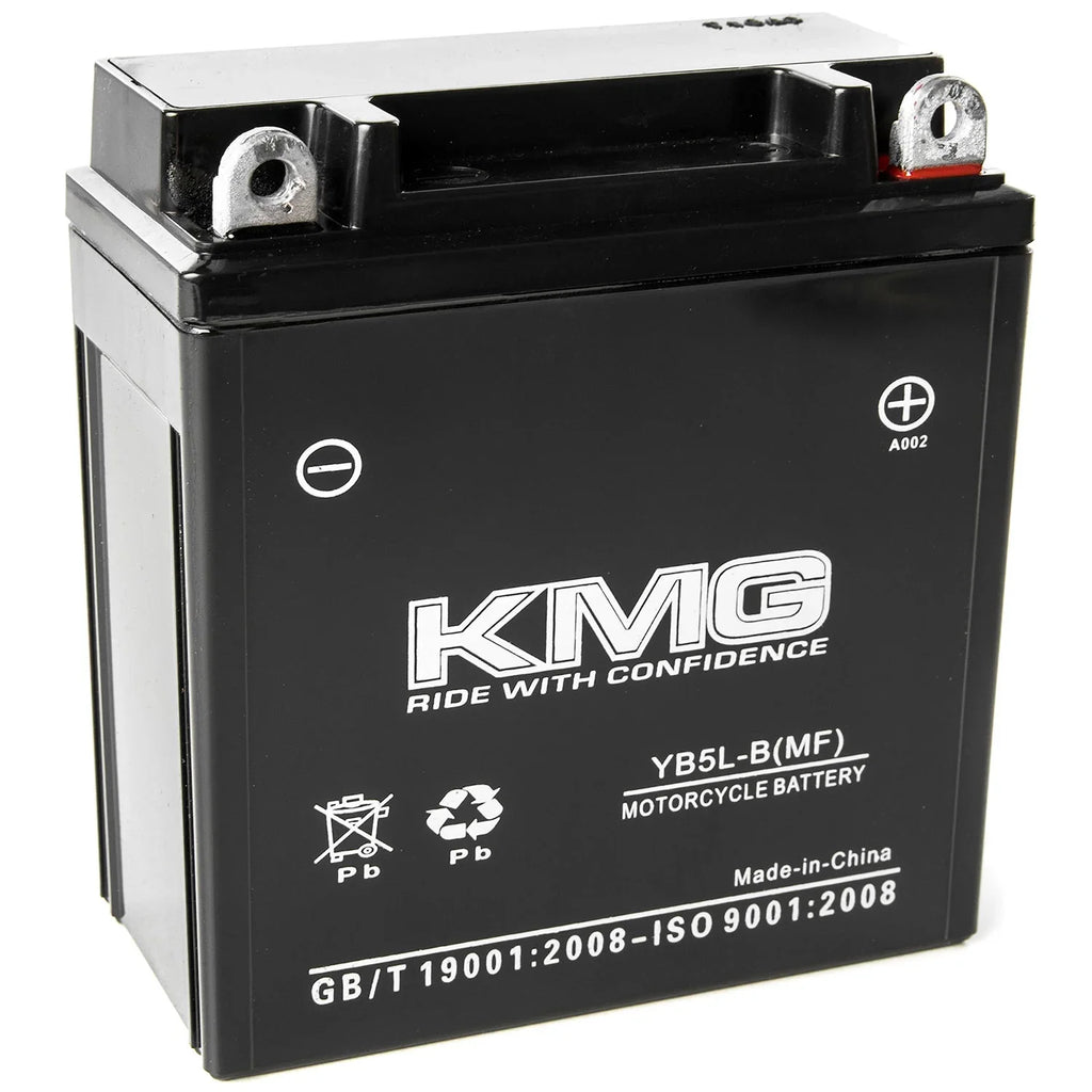 KMG YB5L-B Sealed Maintenance Free 12V 5AH Battery High Permance SMF OEM Replacement Powersport Motorcycle ATV Scooter Snowmobile Watercraft