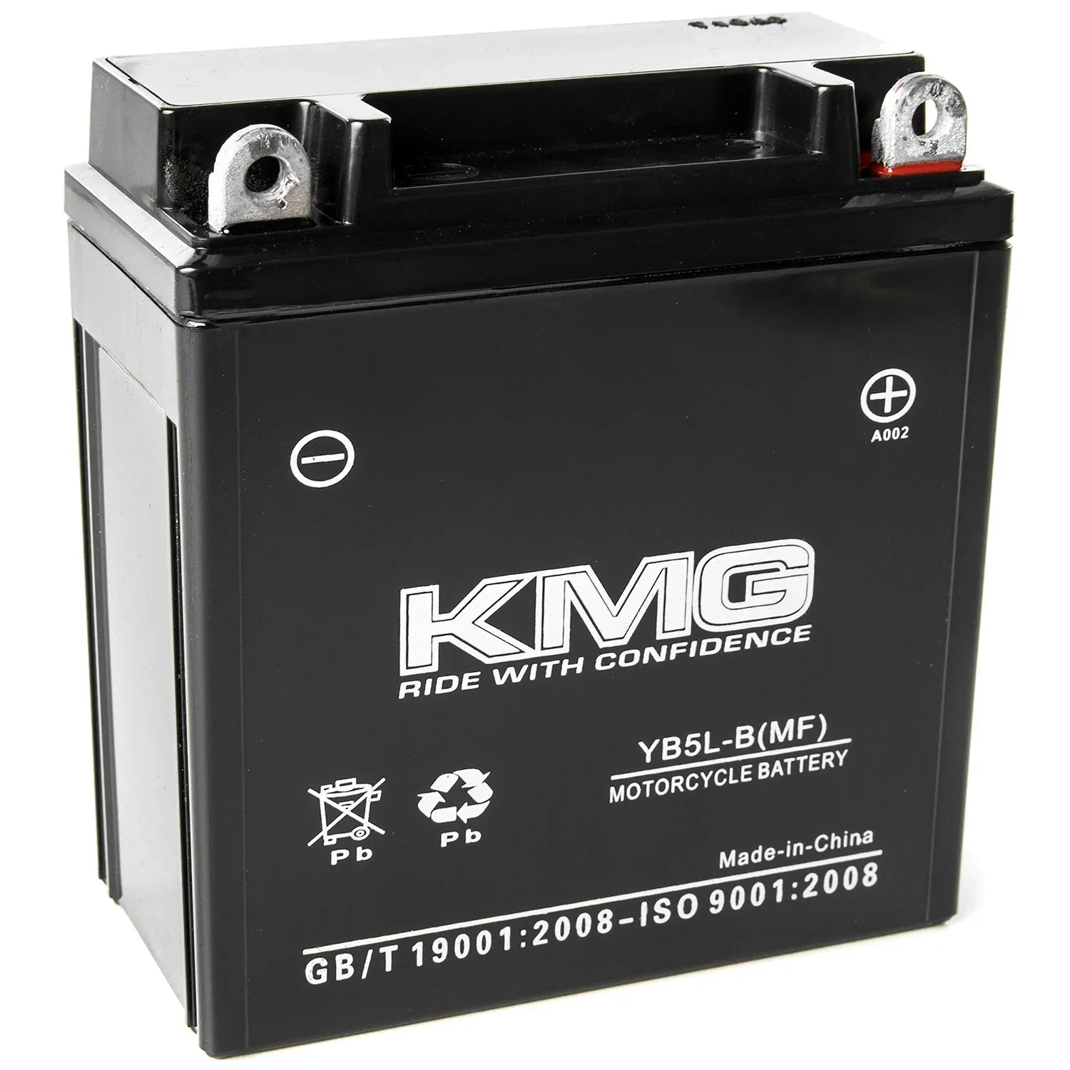 KMG YB5L-B Sealed Maintenance Free 12V 5AH Battery High Permance SMF OEM Replacement Powersport Motorcycle ATV Scooter Snowmobile Watercraft