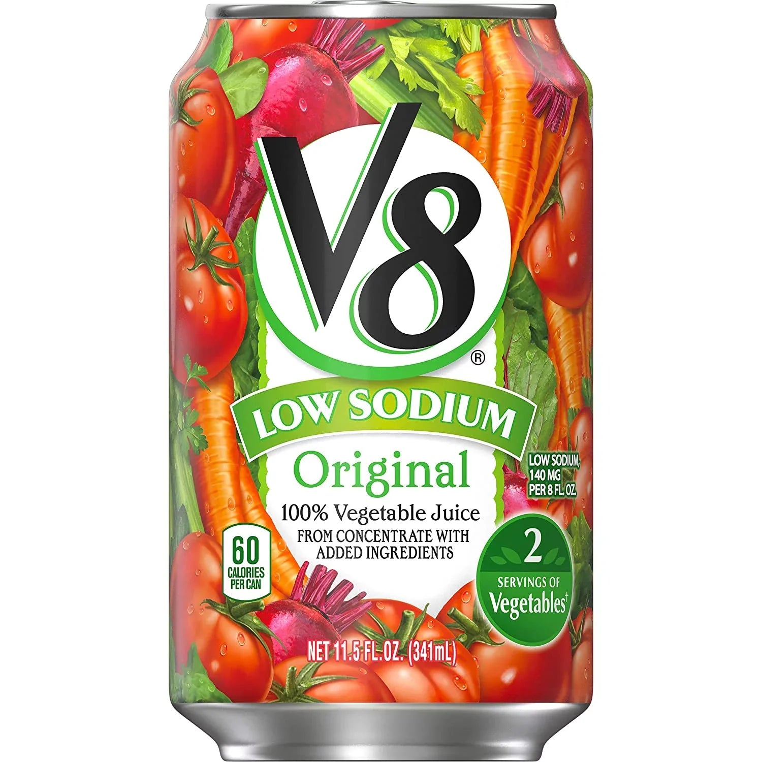 V8 Original Low Sodium 100% Vegetable Juice, 11.5 Oz. Can (Pack Of 24)
