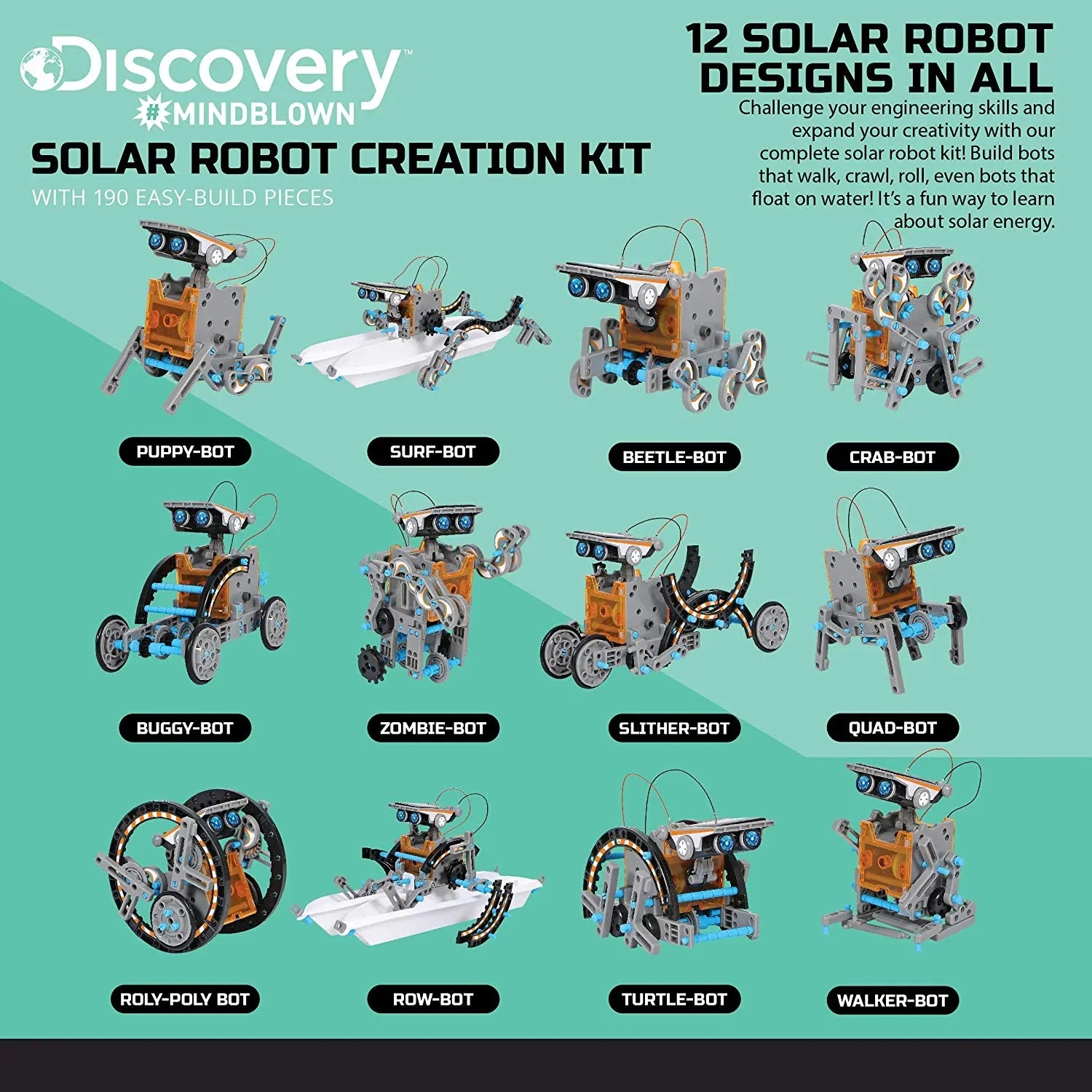 Coating Kids Mindblown STEM 12-in-1 Solar Robot