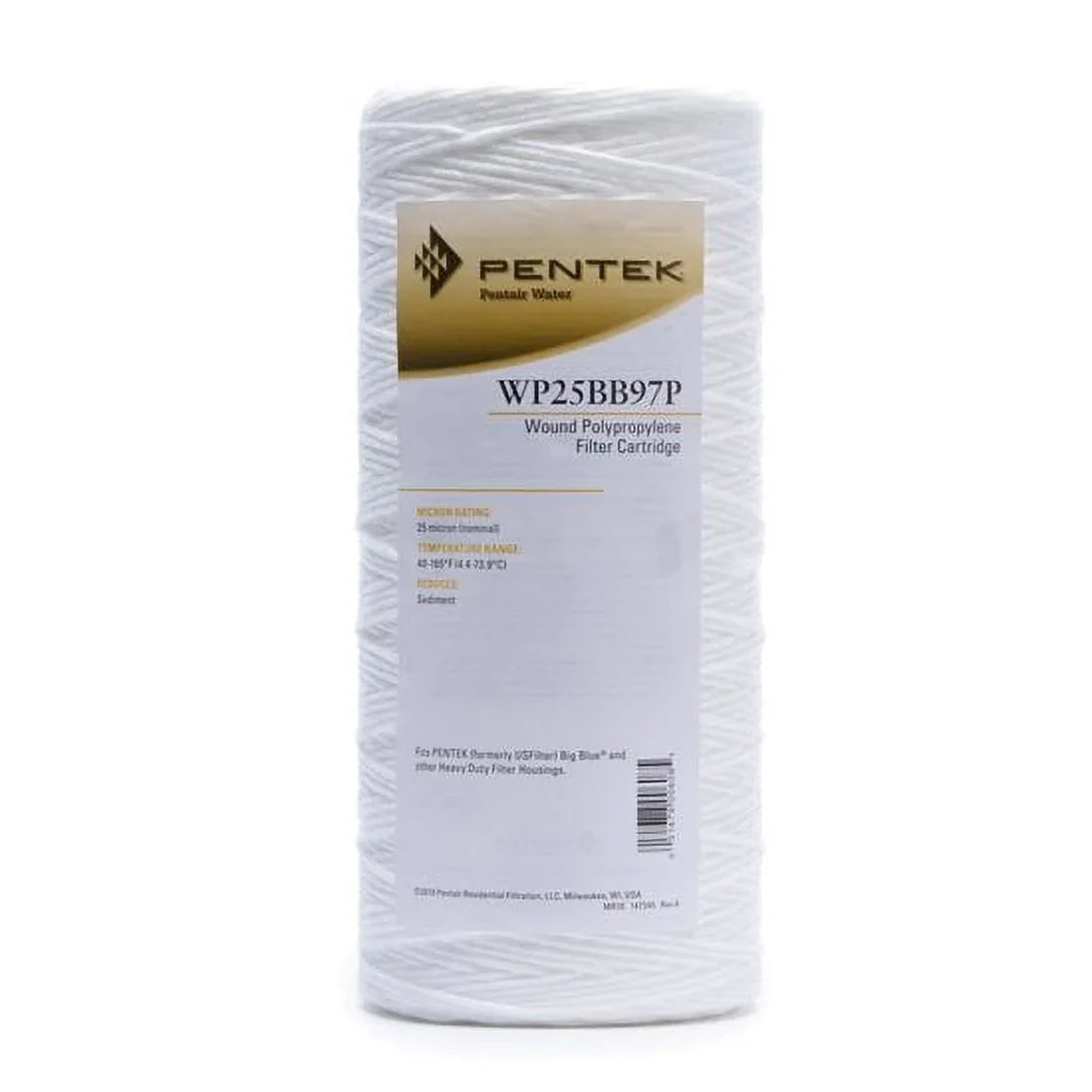 Pentek 355216-43 10" 25 Micron Poly String Wound Cart Filter