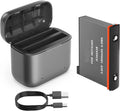 2 Channel Battery Charging Station & One Battery Insta360 x3 Camera 1800mAh High Capacity, Charger Station with Misro SD Card Slots