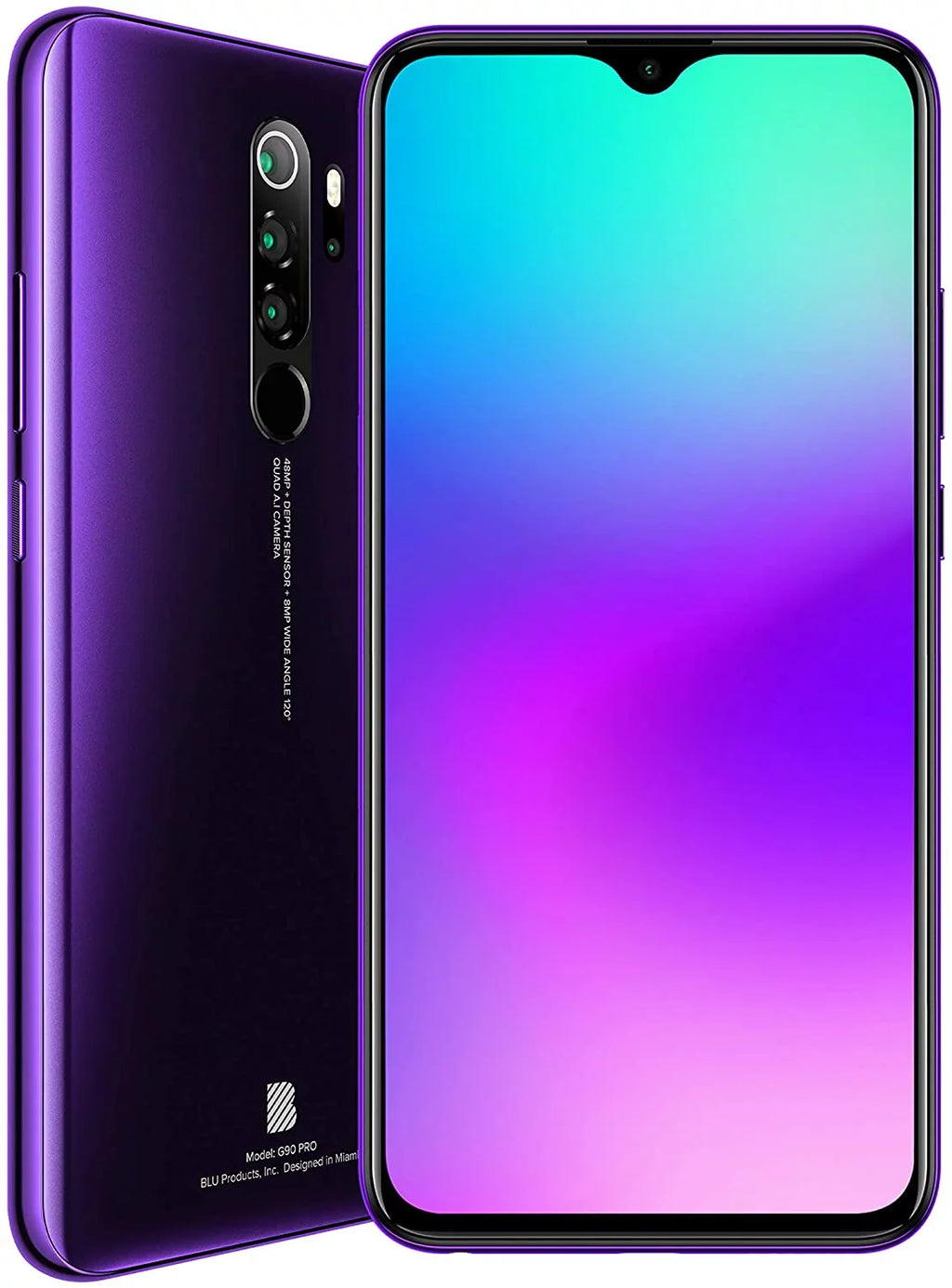 BLU G90 Pro G0370WW 128GB Unlocked GSM Android Smartphone - Purple Haze