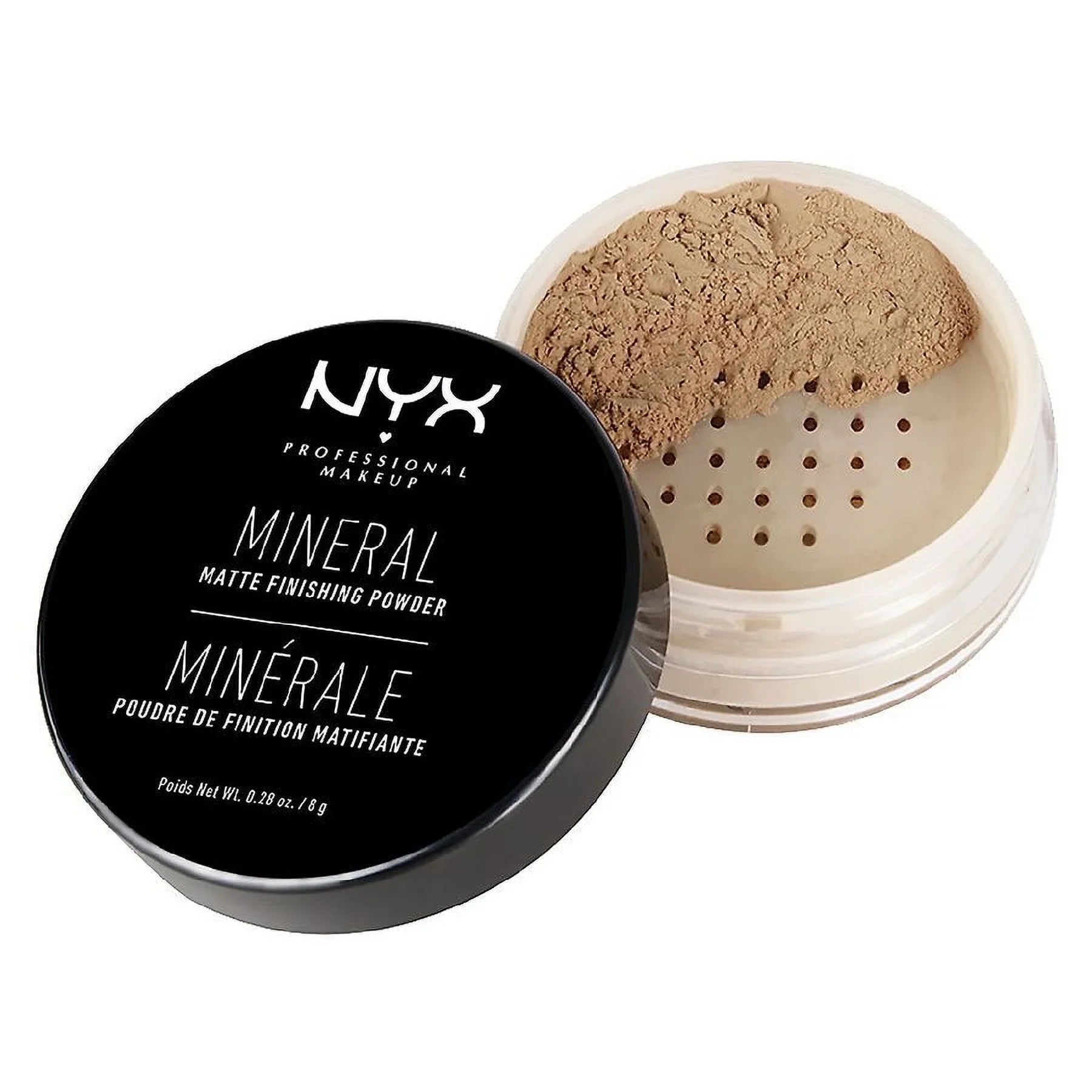 NYX Professional Makeup Mineral Finishing Powder, Medium/Dark 0.28 oz Pack of 2