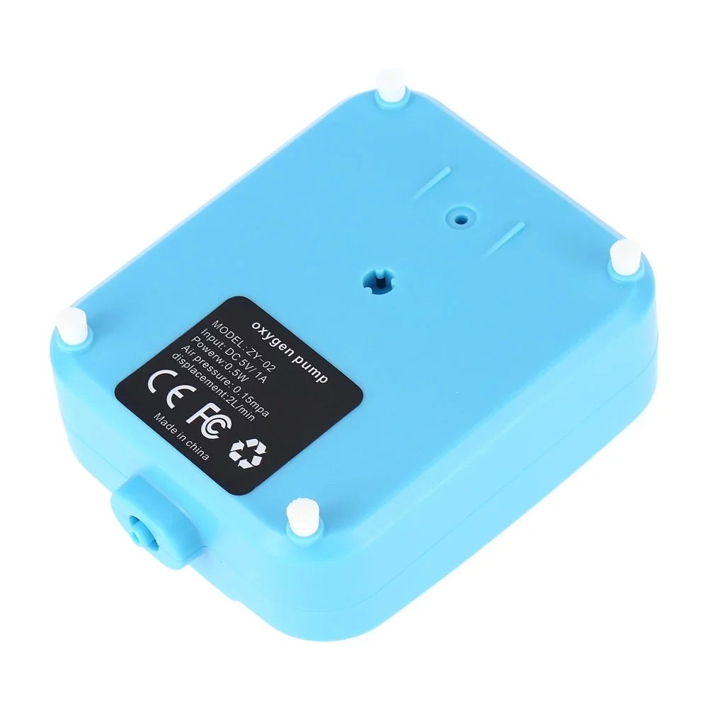 Tomfoto Solar Powered/DC Charging Oxygenator Water Oxygen Pump Pond Aerator with 1 Air Stone Aquarium Airpump 2L/min