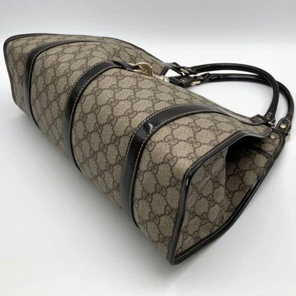 Pre-Owned GUCCI GG Pattern Shoulder Bag Hobo Supreme Beige Brown Ladies Fashion 203049 (Good)